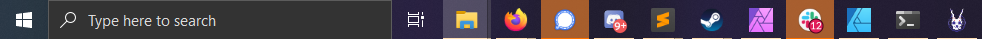 taskbar screenshot with way of rhea icon