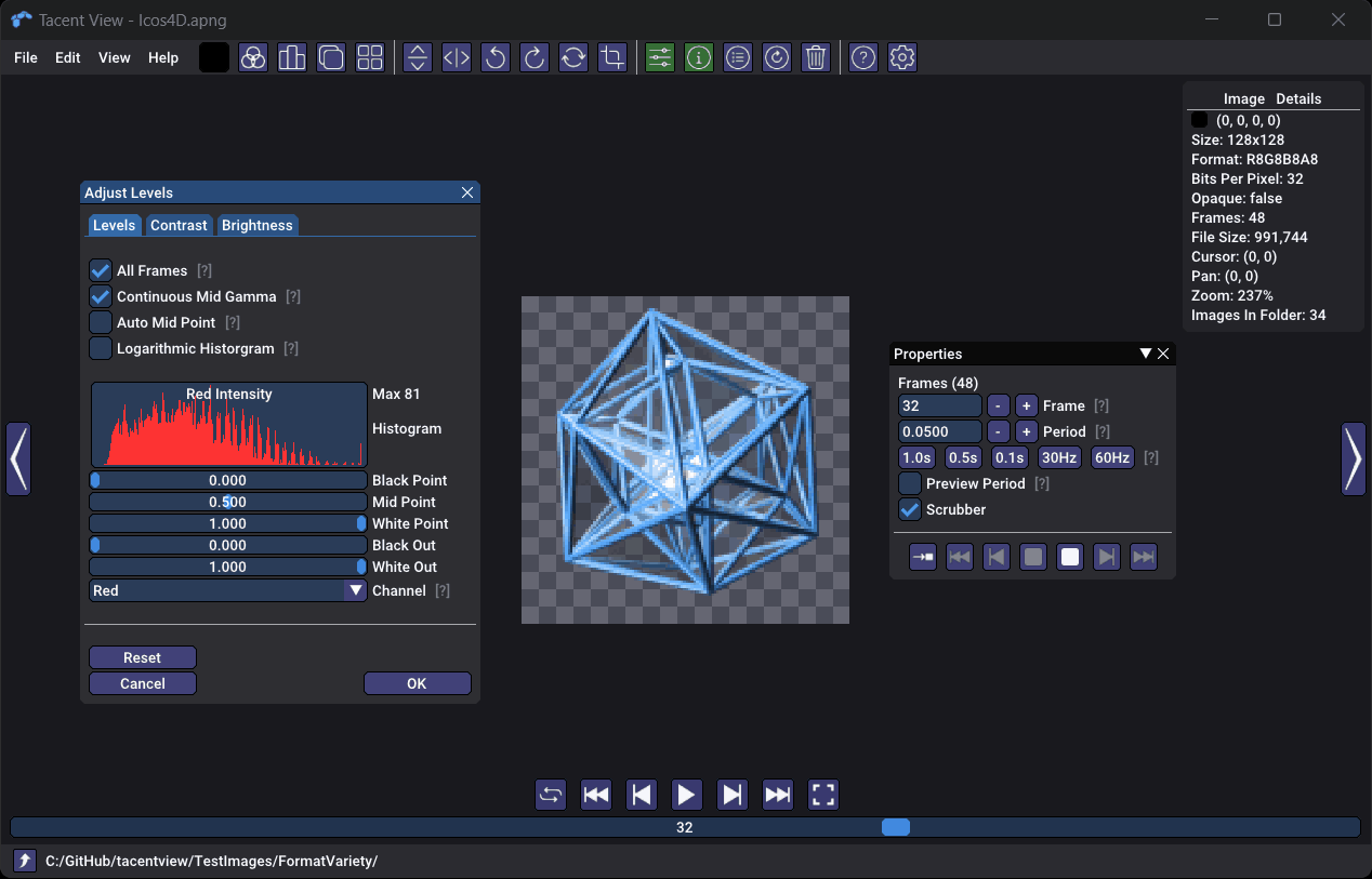 animated screenshot of tacentview