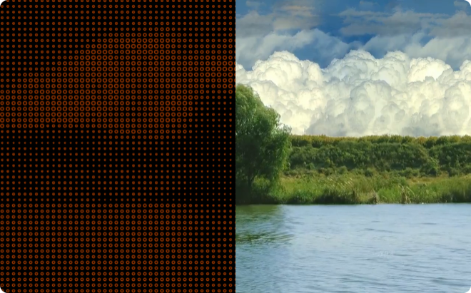 a sci-fi looking halftone effect